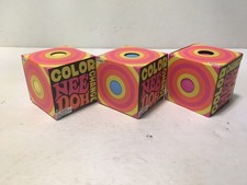 Schylling NeeDoh Color Change Squeeze Toy Lot of 3 Pink Blue Yellow