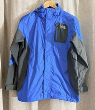 The North Face HyVent Boys Waterproof Hooded Jacket Blue Gray L/G 14/16