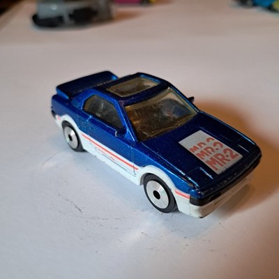 Matchbox Toyota MR2 1986 Laser Wheels 1:56 blau weiß 1:56
