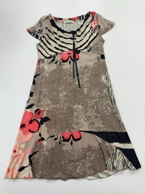 Giulia Galanti italienisches Midi-A-Linienkleid mit Blumen Patchwork Gr.48