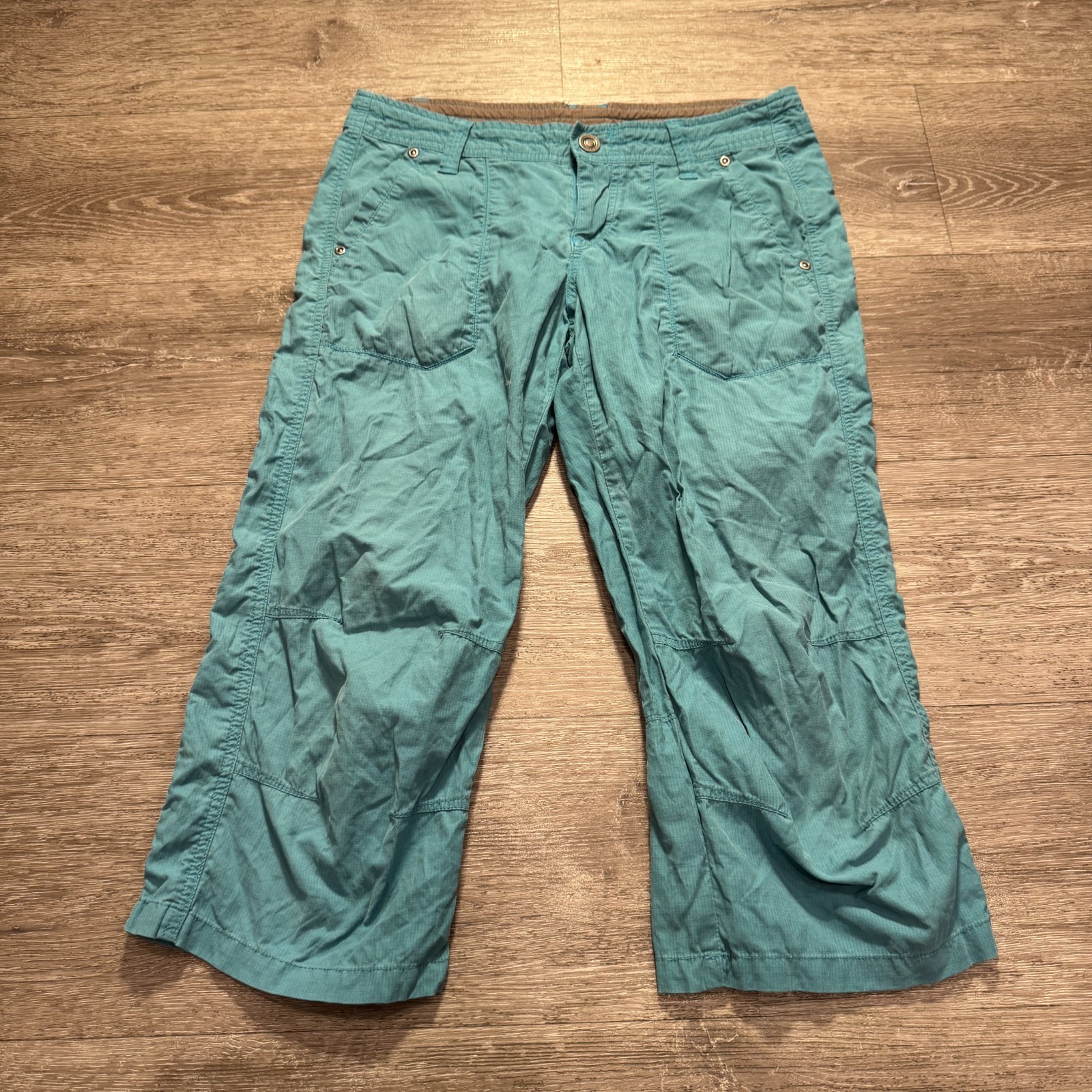 Kuhl Pants Womens 4 Blue Capris Hiking Trail Camp Fishing Trek 16s Nylon 30x18