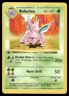 Pokemon Cards Nidorino 37/102 1st Edition Base Set Shadowless Uncommon NM *2