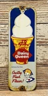 Vintage Dairy Queen Ice Cream Safe-T Cone Porcelain Metal Door Push Sign