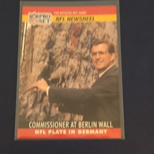 Pro Set 1990 NFL Newsreel Paul Tagliabue Commissioner at Berlin Wall Card #785