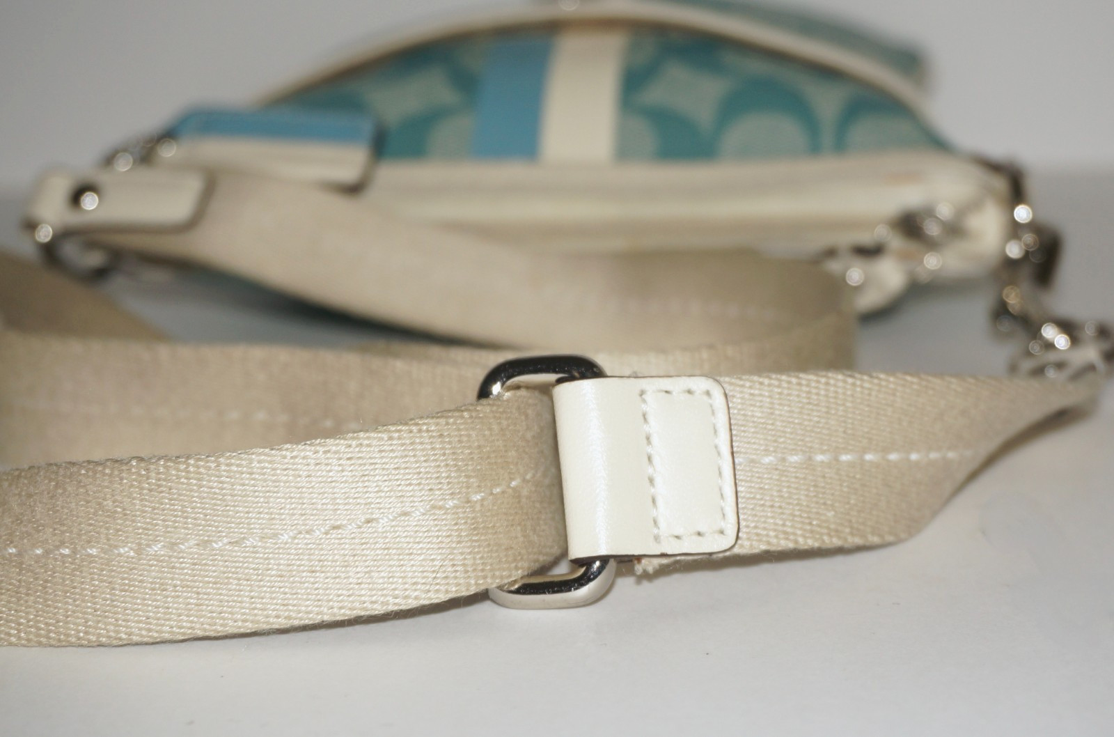 COACH Small Blue Coated Signature Canvas & Leather LEGACY STRIPE Crossbody Bag thumbnail 10
