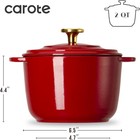 Mini 2QT Enameled Cast Iron Round Dutch Oven Pot with Lid