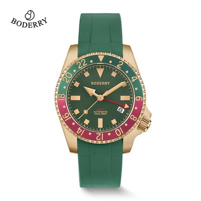 Boderry GMT Watch Titanium Diver Watches 200M Waterproof Wristwatch Automatic