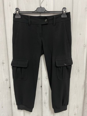 Womens Black Utility Trousers MOSCHINO Cheap And Chic Cargo Pants Size 40