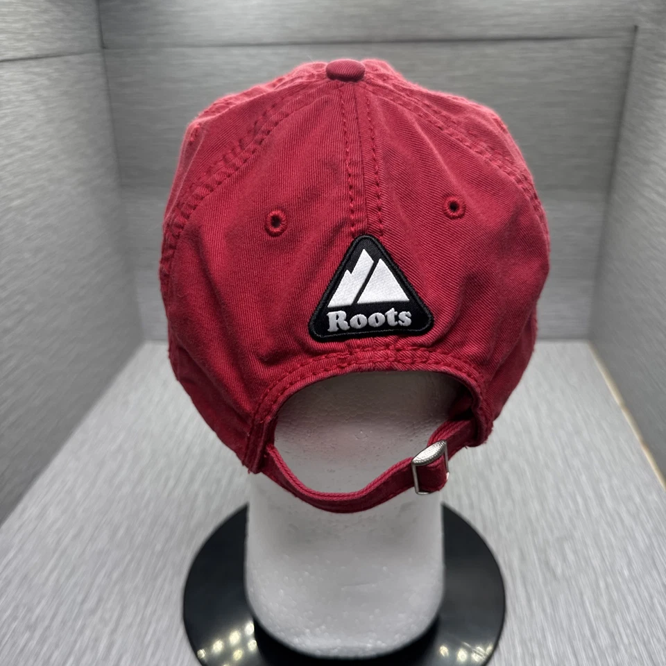 Roots Mont Tremblant Canada Hat Red Embroidered Adjustable Baseball Cap - Image 3 of 4