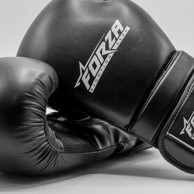 FORZA Boxhandschuhe - robuste PU Lederhandschuhe mit mehrlagiger Schaumstoffpolsterung - 12oz