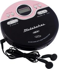 SB3703PBB Joggable Personal CD/MP3 Player with FM PLL Radio - Pink  Black