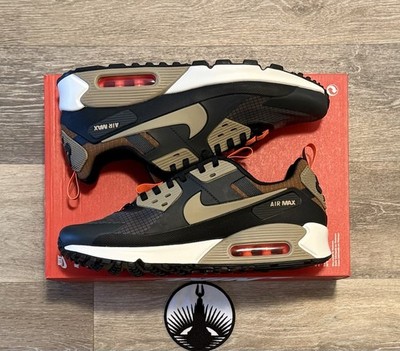 Nike Mens Air Max 90 Drift Dark Smoke Grey Khaki FB2877-002 Men s 9, Women s 10.