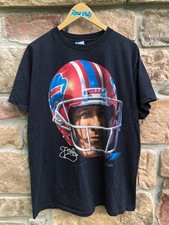 Jim Kelly Buffalo Bills NFL vintage black short sleeve tee QT4568