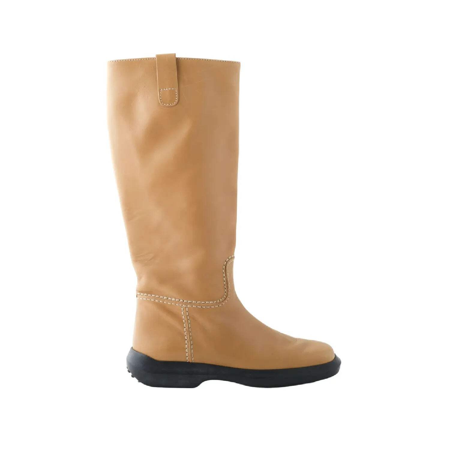 Stivali equitazione Tod's pelle cammello marrone IT 36,5 donna al ginocchio Made in Italy