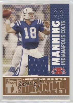 2007 TX Exclusive Franchise Winning Ticket Jerseys /199 Peyton Manning HOF 0gx4