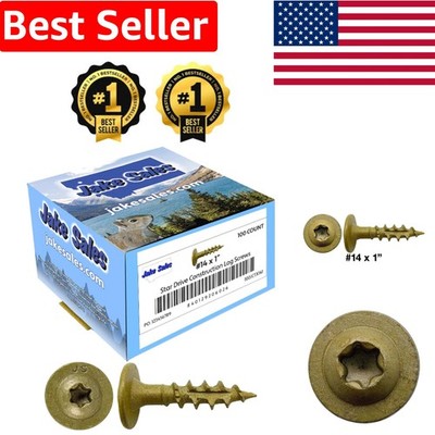Superior Holding Power Structural Lag Screws - Size #14 x 1'' - 100 Pack