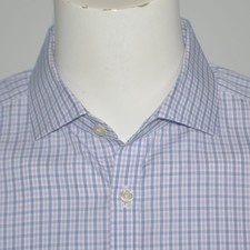 CHARLES TYRWHITT Extra Slim Fit Non Iron Lavender Blue Dress Shirt 16.5 - 33