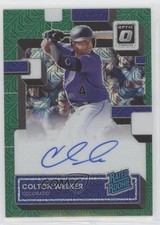 2022 Panini Donruss Optic Green Mojo Prizm 36/88 Colton Welker #RRS-CW Auto 6q5