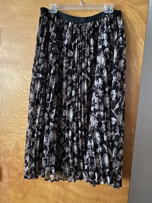 NWT BLACK & TAN PLEATED FLOOR LENGTH SKIRT WOMENS SIZE XXL SANCTUARY FULLY LINED