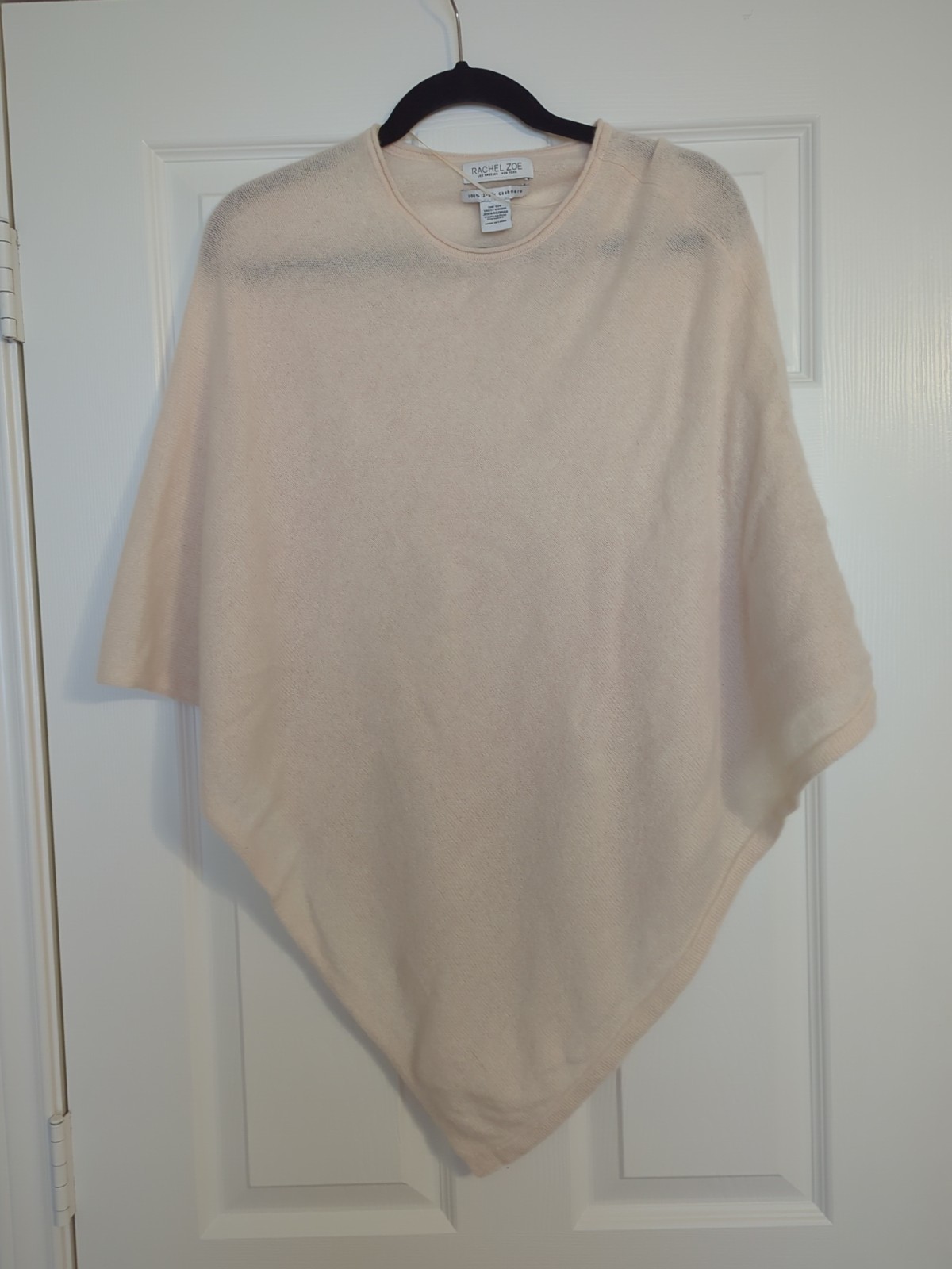 100% Cashmere Rachel Zoe Shawl Poncho Shrug Wrap Beige Women's One Size