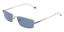 New DKNY DK119S 040 Silver Sunglasses with Blue Lenses