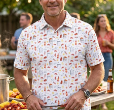   Rhoback Performance Polo Boil-White Breathable Wrinkle Free UPF50 Golf, M-3XL