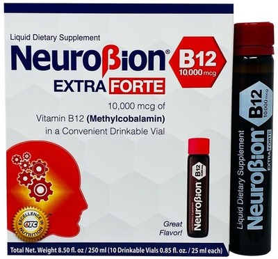 Neurobion EXTRA FORTE B12 10,000 mcg Vials - Extreme Powerful B12 - 10 Vials