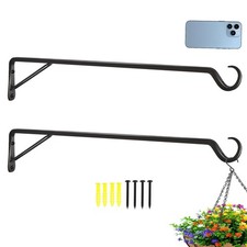 2 Pack Extra Long 25 Inch Heavy-Duty Rust-Resistant Solid Steel Plant Hangers...