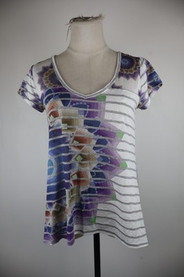 DESIGUAL DAMEN SHIRT GR. M DAMEN CASUAL VINTAGE T-SHIRT OBERTEIL TANKTOP