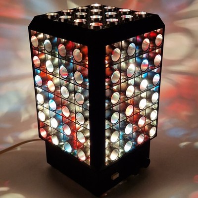 Vintage Soviet Desk Night Lamp ''Spektr'' USSR Retro Colored Disco Steampunk 1980s