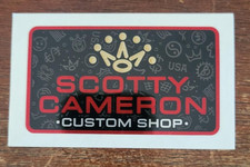 Scotty Cameron Titleist Custom Shop Black Red Sticker New  1.75" x 3" VHTF