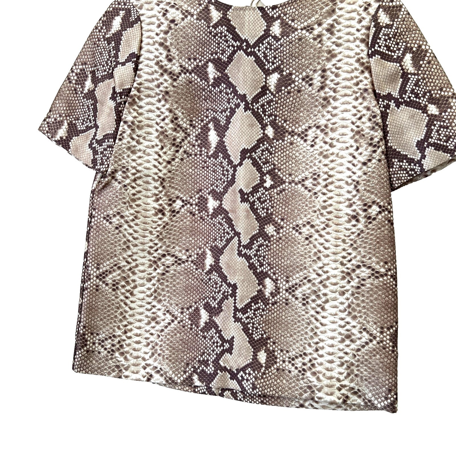 Tory Burch Python Snakeskin Pattern Silk Blend Bo… - image 4