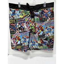 Pantalones cortos de baño para hombre Marvel Superhéroes Iron Man Capitán América Spiderman...