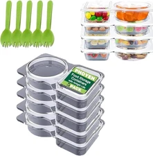 5-piece reusable snack box set with lid, convenient snack packaging