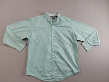 Izod Men Dress Shirt XL Multicolor Plaid Button Down Collared Comfort Office