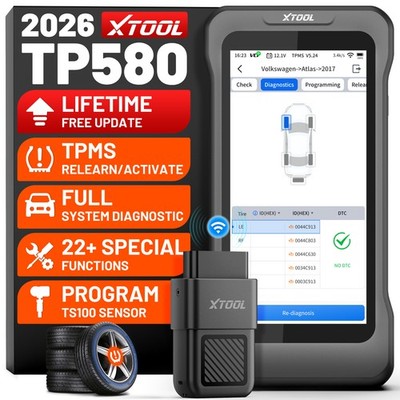 2026 XTOOL TP580 TPMS Relearn Programming Tool All Systems Diagnostic Scanner