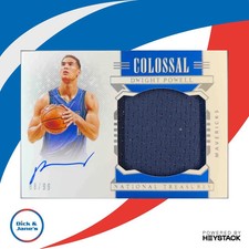 2019-20 National Treasures Dwight Powell Colossal Material Auto 88/99 Mavericks