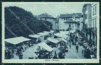 Novara Orta San Giulio Market Postcard QZ2410
