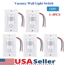 1~5x Automatic PIR Occupancy Motion Sensor Light Switch Auto On/Off Infrared USA