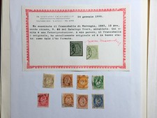 Norwegen Briefmarken 1877 Unshaded Post Horn (Unificato 35a 36 37 38 39 40 Certified 41