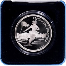Münze, Frankreich, 100 Francs, 1989, Monnaie de Paris, Patineurs .BE, STGL
