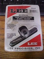 Lee Precision Case Length Trimmer Gauge & Shell Holder for 38 Special