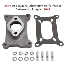 2044 One Natural Aluminum Performance Carburetor Adapter 2044