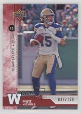 2018 Upper Deck CFL Red 33/150 Matt Nichols #101 0c6