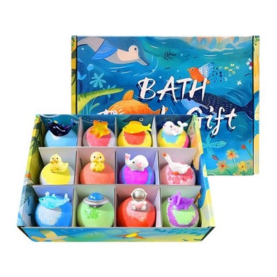 Bath Bombs for Kids with Surprise Toys Inside, 12 Pack Kids Bath Bombs Gift Set/