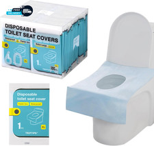 Toilet Seat Covers Disposable Travel Pack 60 Count Faster Use-Sticker Free