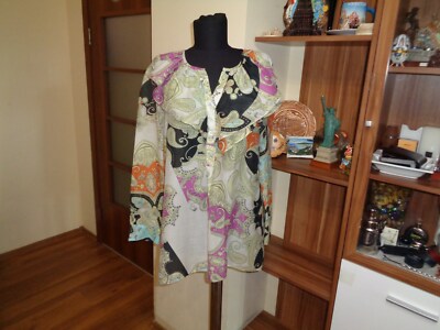 ETRO MILANO MEHRFARBIGER BAUMWOLLVOILE? PAISLEY PRINT RUFFLE COLLAR RELAXED TOP