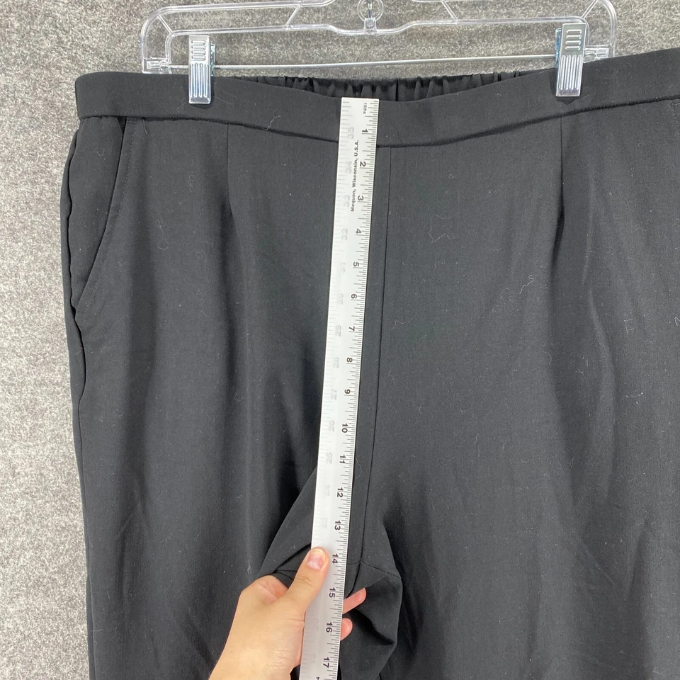 Briggs Dress Pants Women 18W Plus Black High Rise Flat Front Pull On Casual - Image 4 of 4