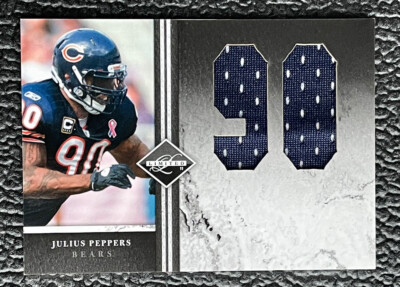  JULIUS PEPPERS 2011 PL JUMBO MATERIALS GAME USED JERSEY NUMBERS 25/25! 