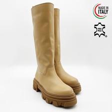Stivali da donna vera pelle made in italy RossoMora colore cuoio € 139,00 eu 41